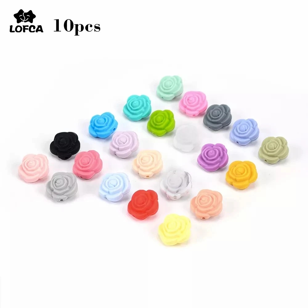 Baby Products Wholesale - Wholesale 10pcs/lot Silicone Beads Flower Baby