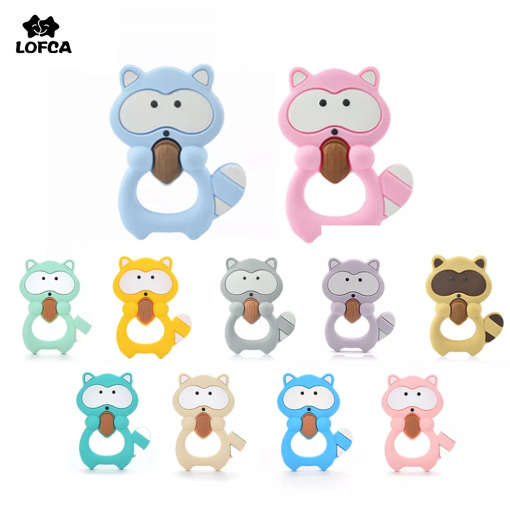 Baby Products List - 1PC Raccoon Silicone Teether Toys Necklace
