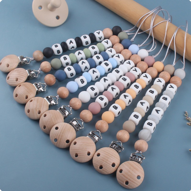 Baby Products To Gift - Dummy Holder Clip Customization Name Silicone