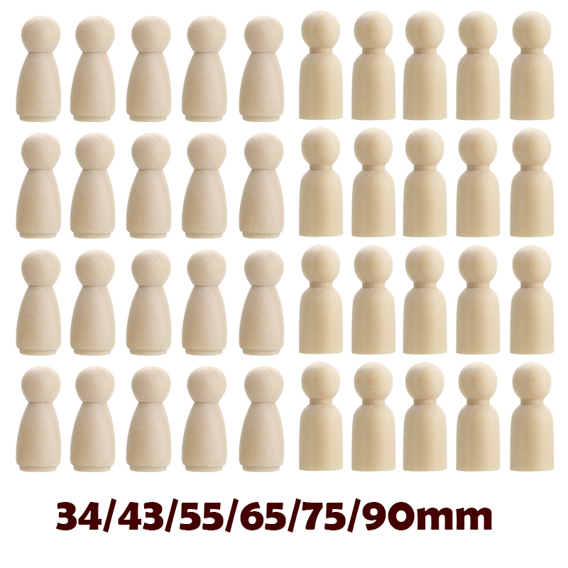 Baby Products Wholesale - Wholesale 50Pc 75Mm/90Mm Wood Crafts Girls