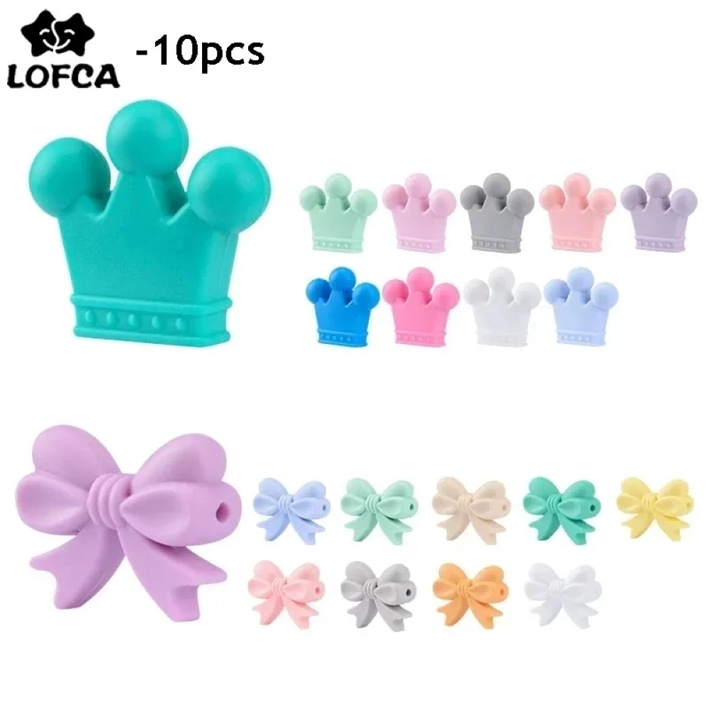 Baby Products List - LOFCA 10pcs/lot Silicone Crown Beads BPA