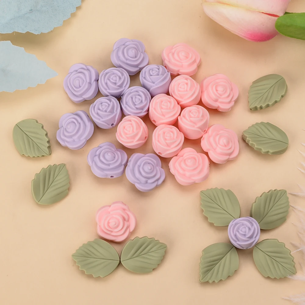 LOFCA 30Pcs Rose Silicone Bead - Baby Products List review and price