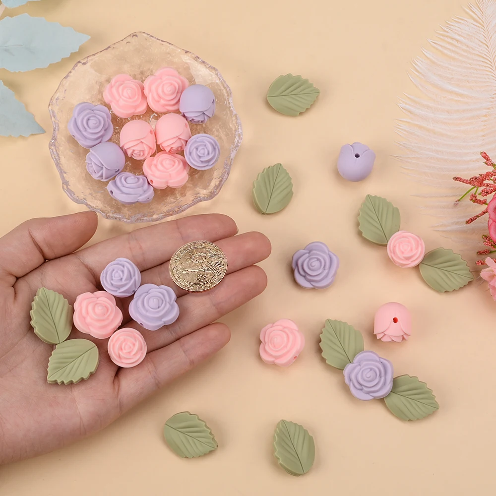 LOFCA 30Pcs Rose Silicone Bead - Baby Products List review and price