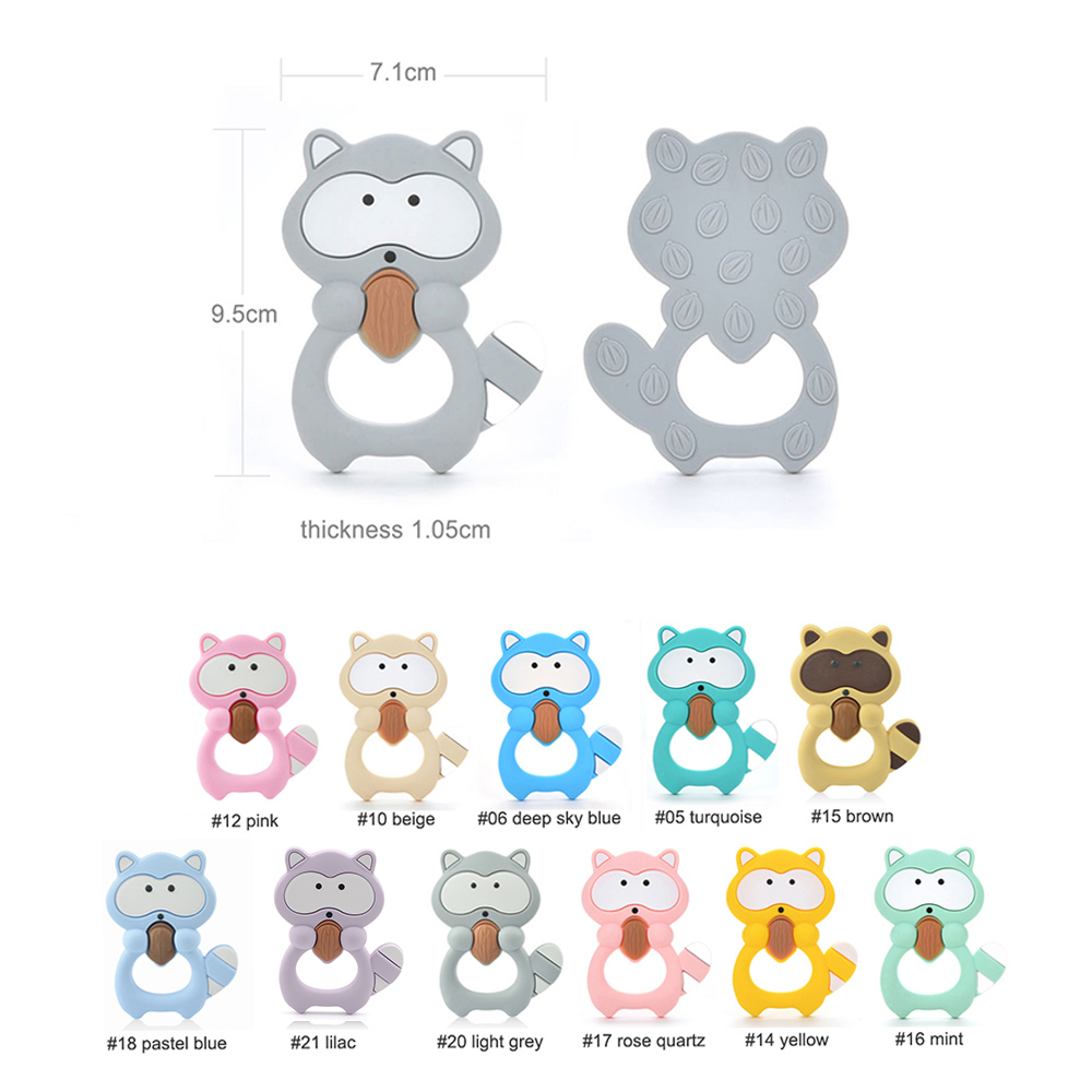 1PC Raccoon Silicone Teether T - Baby Products List review and price