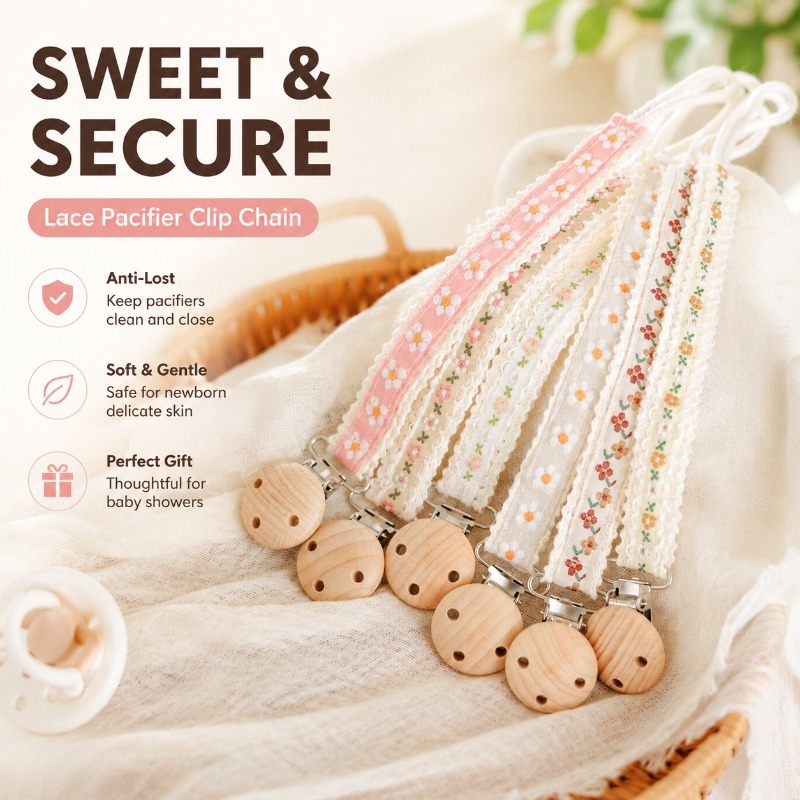 Lace Pacifier Clip Chain for N - Baby Products To Gift review and price